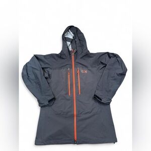 Mountain Hardwear Men’s Gray Dry Q Elite Hooded Full Zip Shell Jacket Size Large